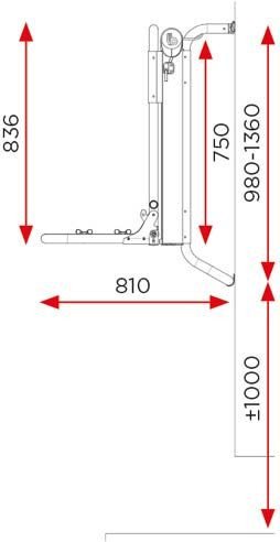 BAGAŻNIK ROWEROWY BR-SYSTEMS BIKE LIFT STANDARD RAIL S