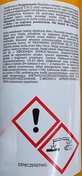 PŁYN CAMP SERVICE SZAMPON Z WOSKIEM DO MYCIA KAMPERA 1000 ml