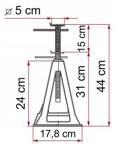 PODPORY STABILIZUJĄCE FIAMMA 31-46 cm 750 kg 4 szt.