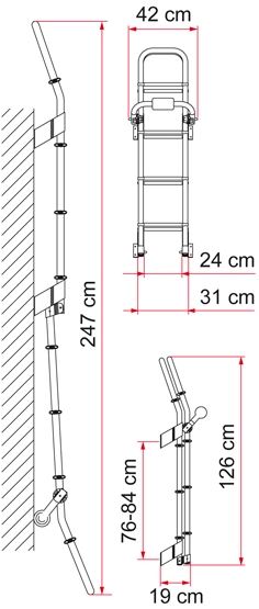 DRABINA DO KAMPERA FIAMMA DELUXE 8 247 cm