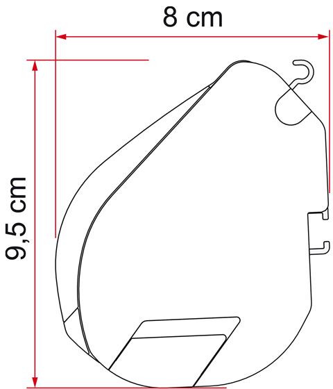 MARKIZA 270 cm FIAMMA F35 PRO VAN CZARNA ROYAL GREY
