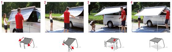 MARKIZA 270 cm FIAMMA F35 PRO VAN CZARNA ROYAL GREY