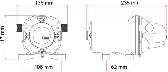 POMPA WODY CIŚNIENIOWA FIAMMA 10L/min 1,8bar AQUA 8F 12V