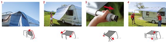 MARKIZA 360 cm FIAMMA CARAVANSTORE XL SZARA ROYAL BLUE