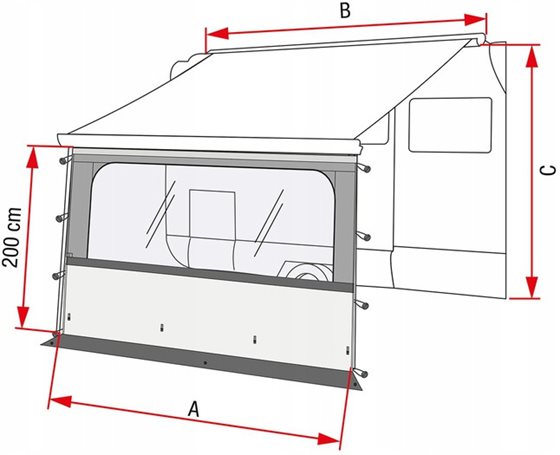 ŚCIANA FIAMMA PRZÓD BLOCKER PRO 260 VAN F45/F35