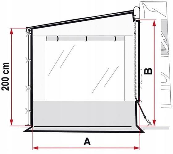 ŚCIANA FIAMMA BOK SIDE W PRO SHADE LEWA F45/F65 LEWA