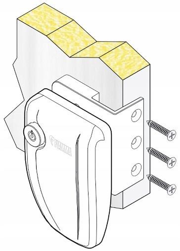 BLOKADA DRZWI ZEWNĘTRZNA FIAMMA SAFE DOOR FRAME SZARA 3 szt.