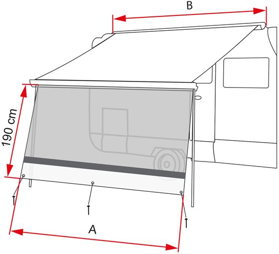 ŚCIANA FIAMMA PRZÓD SUN VIEW XL 375 F45