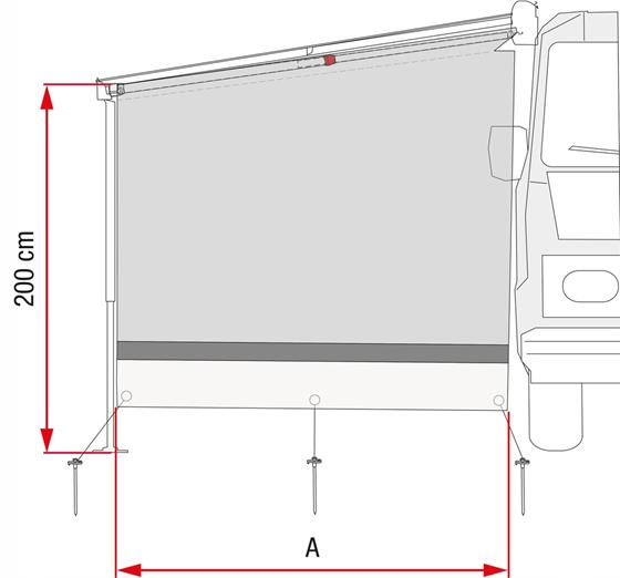 ŚCIANA FIAMMA BOK SUN VIEW SIDE F45/F65