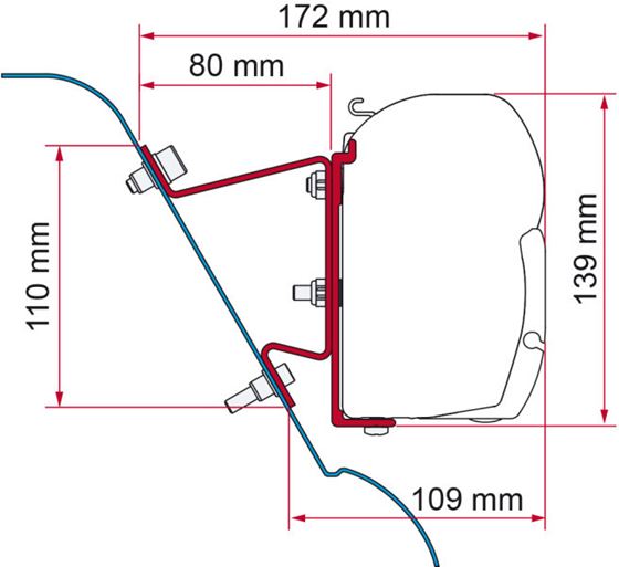 ADAPTER MARKIZY FIAMMA F45S SPRINTER H3 CRAFTER WESTFALIA