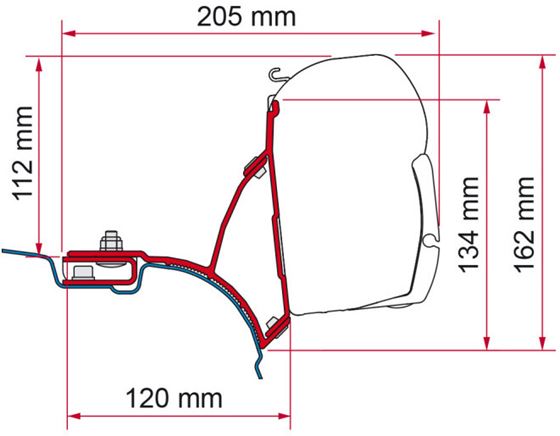 ADAPTER MARKIZY FIAMMA F45 VW T5/T6 MULTIVAN