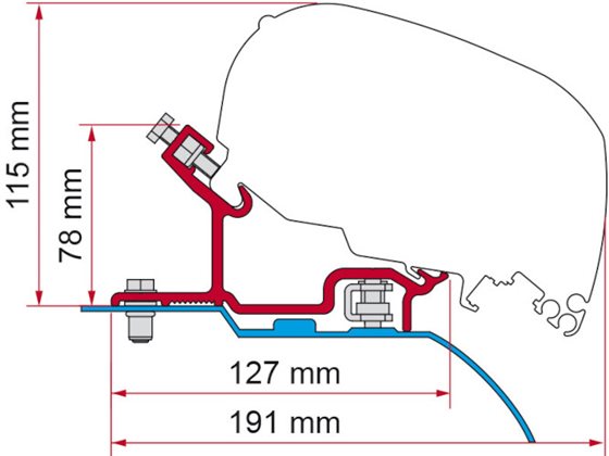 ADAPTER MARKIZY FIAMMA F65 DUCATO H3 DACHOWY