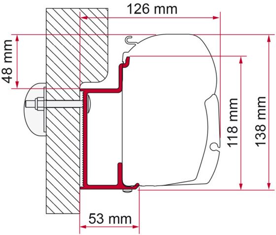 ADAPTER MARKIZY FIAMMA F45 EURA MOBIL DACHOWY 4m