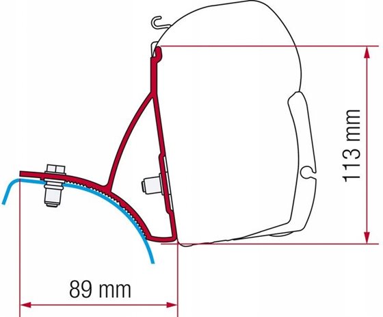 ADAPTER MARKIZY FIAMMA F45S/45L/ZIP FURGON