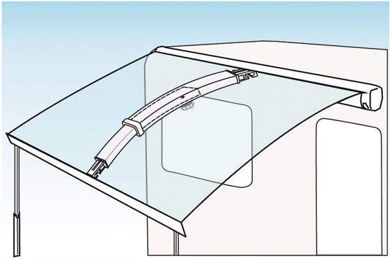 RAFTER MARKIZY FIAMMA 145-265 cm ZAKRZYWIONY