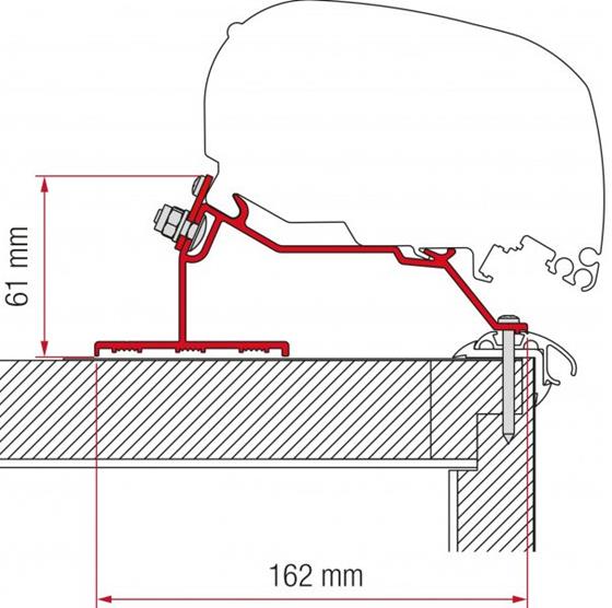 ADAPTER MARKIZY FIAMMA F65L/80S PRZYCZEPA 500CM DACHOWY
