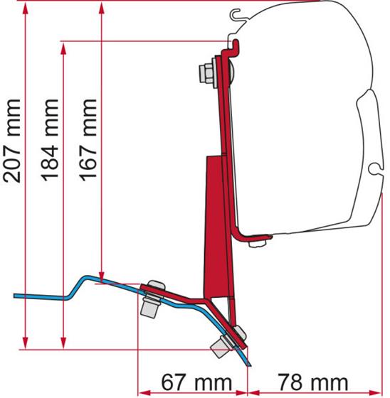 ADAPTER MARKIZY FIAMMA F35 PRO F45 CUSTOM CZARNY