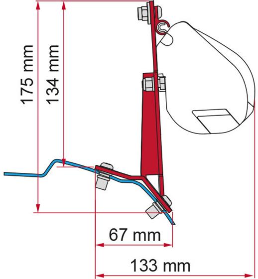ADAPTER MARKIZY FIAMMA F35 PRO F45 CUSTOM CZARNY