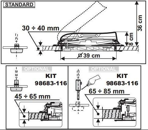 FIAMMA EXTENSION KIT VENT ZESTAW PRZEDŁUŻAJĄCY