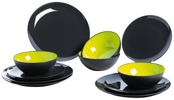ZESTAW OBIADOWY GIMEX GREY LINE LIME 12 szt.
