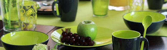ZESTAW OBIADOWY GIMEX GREY LINE LIME 12 szt.