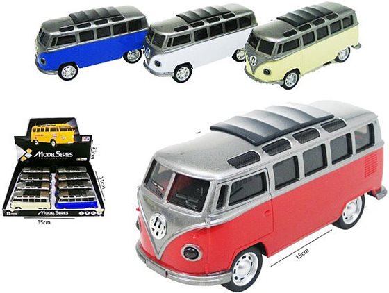 ZABAWKA "AUTO VAN VW ŚWIATŁO DZWIĘK 15cm ŻÓŁTE