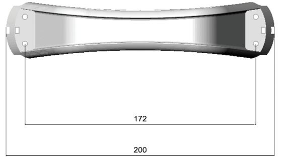 UCHWYT DO PRZYCZEPY 172 mm SZARO-JASNOSZARY 1 szt.