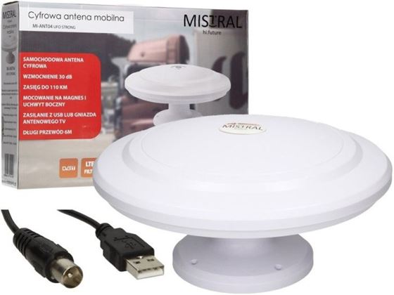ANTENA DVB-T MISTRAL UFO STRONG /BIAŁA