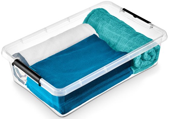POJEMNIK PLASTIKOWY SIMPLESTORE 29.0l NA KÓŁKACH PŁASKI
