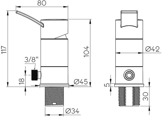 KRAN BATERIA REICH CONTUR 33 mm MIESZALNIK