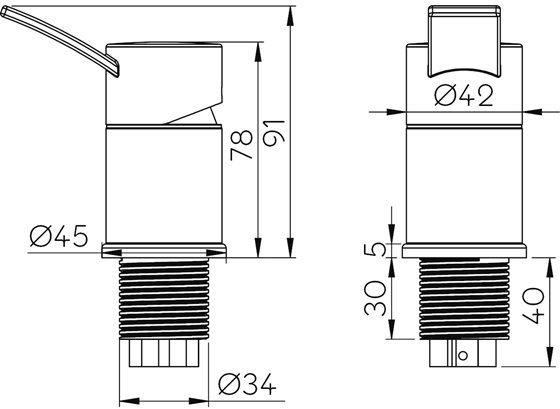 KRAN BATERIA REICH CONTUR 33 mm MIESZALNIK