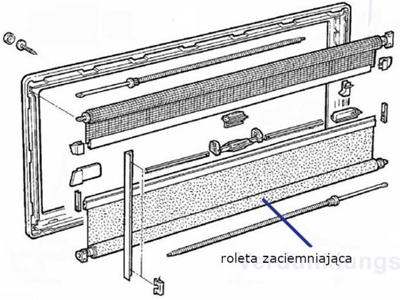 ROLETA OKNA BOCZNEGO 900x600 DOMETIC S4