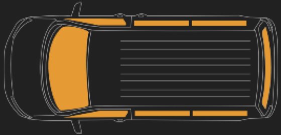 MATA TERMICZNA NA SZYBY 8 szt. VW CADDY MAXI 21-
