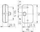 LAMPA OBRYSOWA 12V JOKON BOCZNA 74x45x25 mm ŻÓŁTA