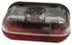 LAMPA OBRYSOWA 12V JOKON 90x40x40 mm CZERWONO-BIAŁA