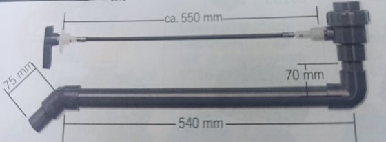 SPUST WODY SZAREJ SYSTEM ODPŁYWOWY 550 mm 1 1/4"