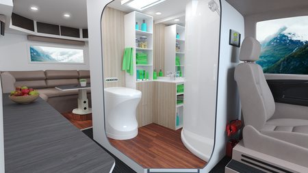 TOALETA SPALINOWA CINDERELLA TRAVEL 12V 30mbar