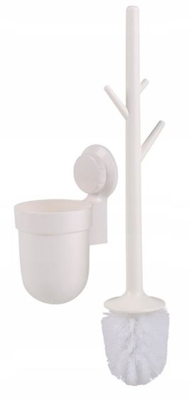 SZCZOTKA DO WC BIAŁA Z PRZYSSAWKĄ