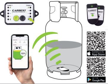 CZUJNIK POZIOMU GAZU W BUTLI 2 CARBEST APP