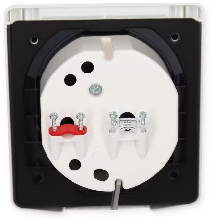 GNIAZDO ELEKTRYCZNE 230V/12V/TV/SAT MAGNETYCZNE BIAŁE ZEWNĘTRZNE