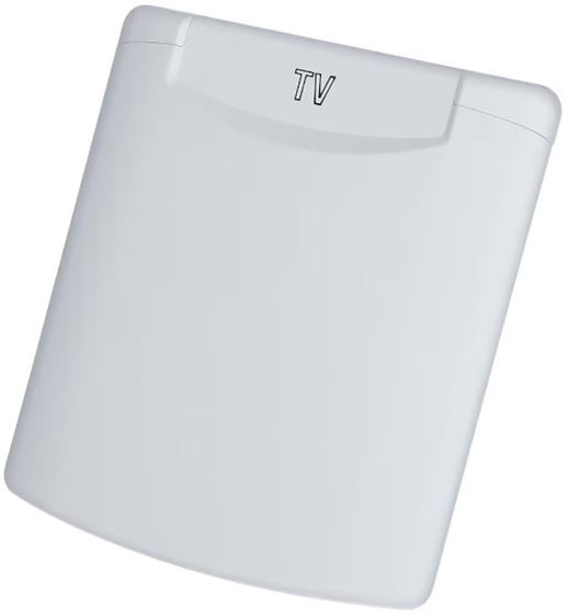 GNIAZDO ELEKTRYCZNE 230V/12V/TV/SAT MAGNETYCZNE BIAŁE ZEWNĘTRZNE