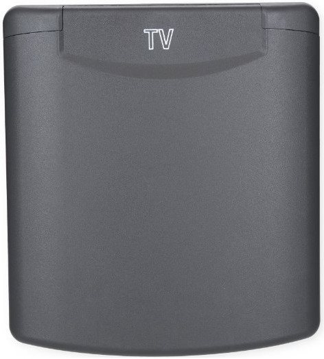 GNIAZDO ELEKTRYCZNE 230V/12V/TV/SAT MAGNETYCZNE CIEMNY SZARY ZEWNĘTRZNE