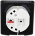 GNIAZDO ELEKTRYCZNE 230V/12V/TV/SAT MAGNETYCZNE CIEMNY SZARY ZEWNĘTRZNE