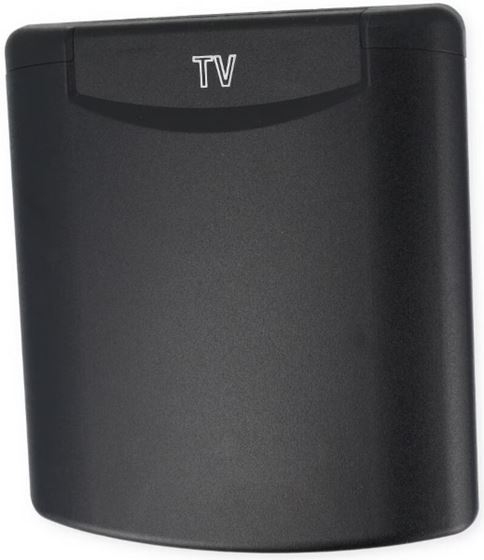 GNIAZDO ELEKTRYCZNE 230V/12V/TV/SAT MAGNETYCZNE CZARNE ZEWNĘTRZNE