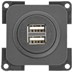 GNIAZDO ELEKT.WEWN. USB 5V/2X2,5A PRESTO 10000 SZARE