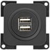GNIAZDO ELEKTETCZNE SYSTEM 10000 USB 5V/2X2.5A CZARNE