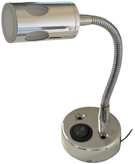 LAMPKA 12V LED USB WEWNĘTRZNA NOCNA CHROM OUTLET