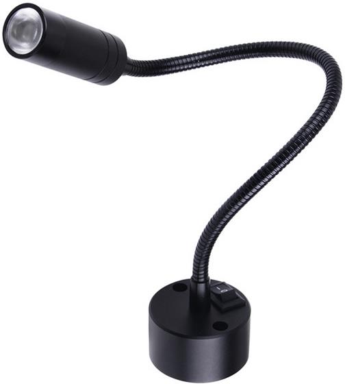 LAMPKA 12V LED WEWNĘTRZNA NOCNA CZARNA CARBEST