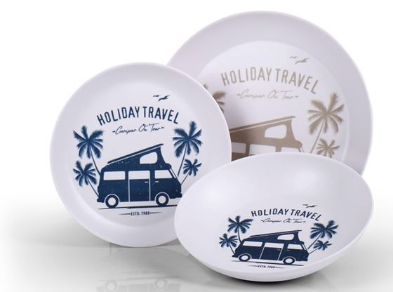 ZESTAW OBIADOWY HOLIDAY TRAVEL 6 szt.