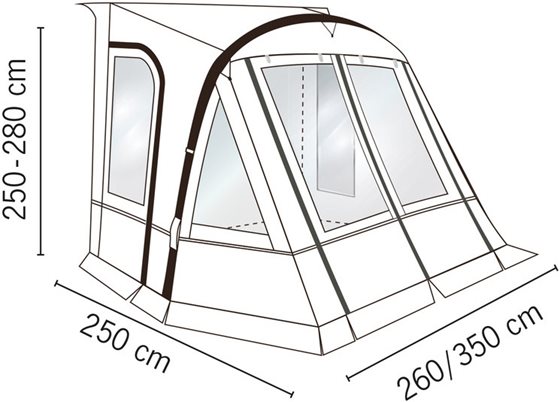 PRZEDSIONEK REIMO TENT ONE BEAM AIR HIGH h250-280 cm